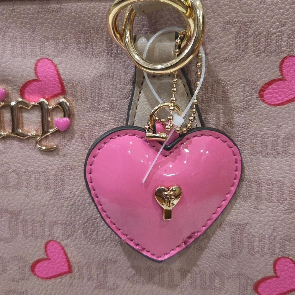 💕 ▪️Juicy Couture▪️ Cafe With Cafe Trim I heart  Medium Tote Heart Logo